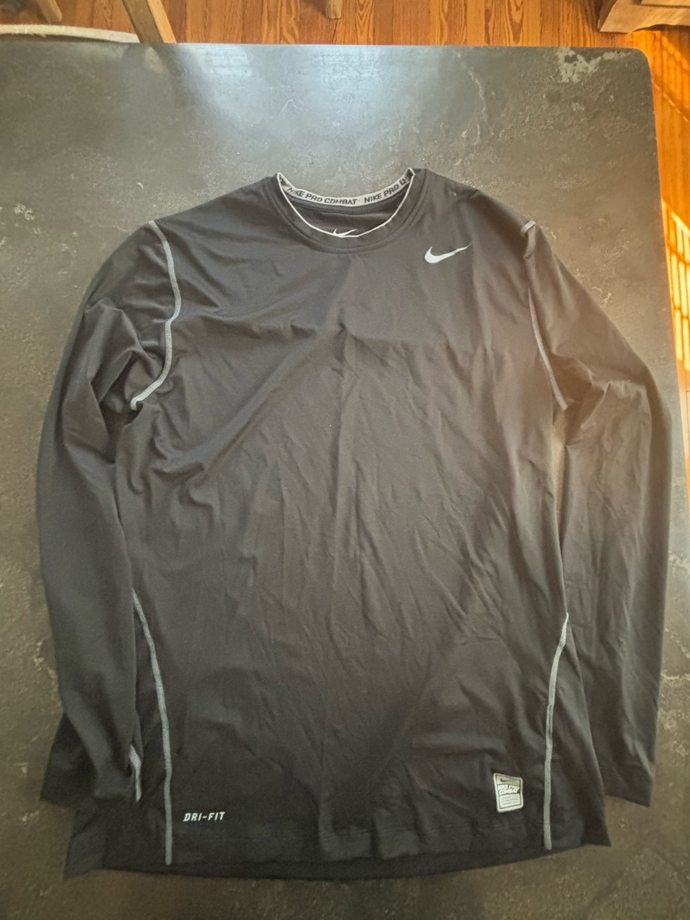 Nike Black Long-Sleeve Dri-FIT Athletic Tee